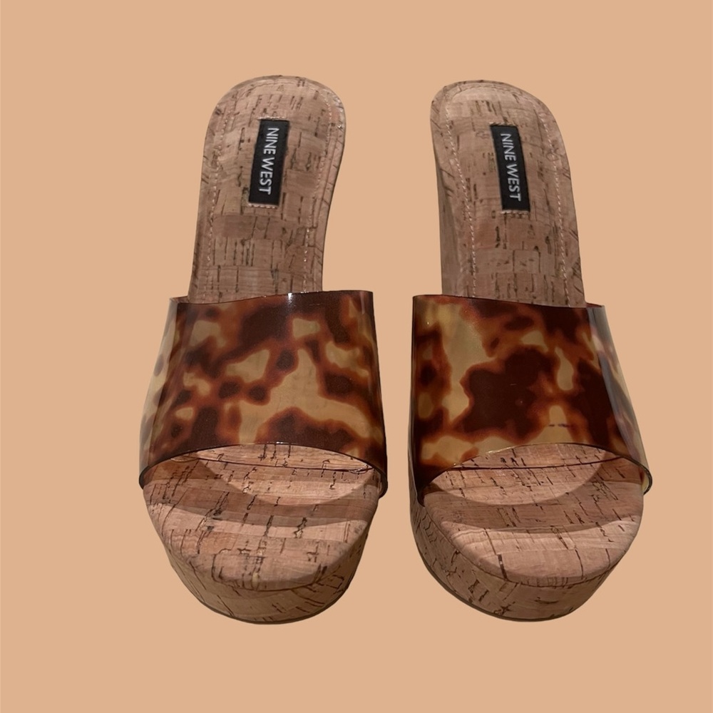 NINE WEST HERDENS CORK WEDGE SANDAL